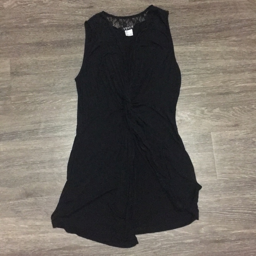 Black tank with lace